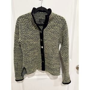 Icelandic Design 86% Wool Sweater Jacket Sz Small Scandinavian Unique Buttons